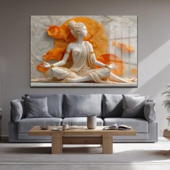 Zen Lotus Meditasyonu: Huzur Veren Dekoratif Cam Tablo - Glazella Zen Lotus Meditasyonu: Huzur Veren Dekoratif Cam Tablo - Glazella