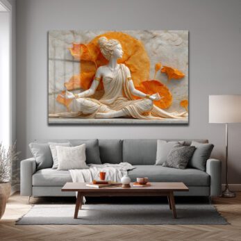 Zen Lotus Meditasyonu: Huzur Veren Dekoratif Cam Tablo - Glazella Zen Lotus Meditasyonu: Huzur Veren Dekoratif Cam Tablo - Glazella