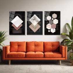 Soyut Geometrik Mermer Dokulu Cam Tablo Seti | Modern Duvar Sanatı Duvar Dekoru Soyut Geometrik Mermer Dokulu Cam Tablo Seti | Modern Duvar Sanatı