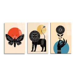 Bohem Ruhlu Doğa Motifleri Cam Tablo Seti | Modern Duvar Dekoru Üçlü Set Duvar Dekoru Bohem Ruhlu Doğa Motifleri Cam Tablo Seti | Modern Duvar Dekoru Üçlü Set