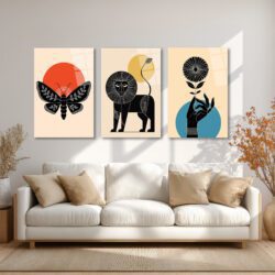 Bohem Ruhlu Doğa Motifleri Cam Tablo Seti | Modern Duvar Dekoru Üçlü Set Duvar Dekoru Bohem Ruhlu Doğa Motifleri Cam Tablo Seti | Modern Duvar Dekoru Üçlü Set