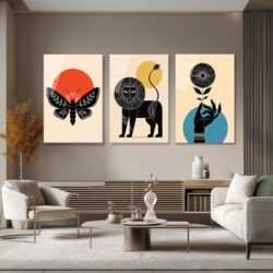Bohem Ruhlu Doğa Motifleri Cam Tablo Seti | Modern Duvar Dekoru Üçlü Set Duvar Dekoru Bohem Ruhlu Doğa Motifleri Cam Tablo Seti | Modern Duvar Dekoru Üçlü Set