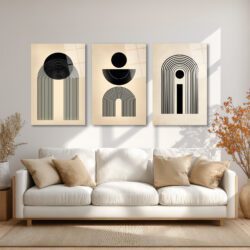 Modern Minimalist Geometrik Siyah Beyaz Cam Tablo Seti Üçlü Set Duvar Dekoru Modern Minimalist Geometrik Siyah Beyaz Cam Tablo Seti Üçlü Set