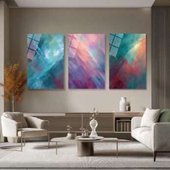 Soyut Renk Geçişleri Üçlü Cam Tablo Seti | Glazella Modern Sanat Üçlü Set - Glazella Soyut Renk Geçişleri Üçlü Cam Tablo Seti | Glazella Modern Sanat Üçlü Set - Glazella