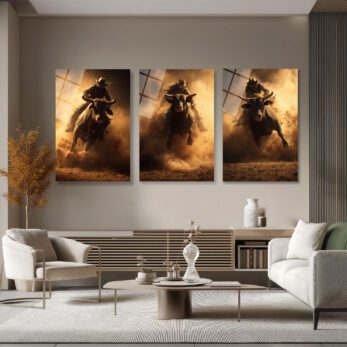 Vahşi Batı Adrenalin Üçlü Cam Tablo Seti Üçlü Set - Glazella Vahşi Batı Adrenalin Üçlü Cam Tablo Seti Üçlü Set - Glazella