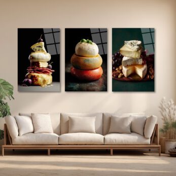 Gourmet Peynir Şöleni Cam Tablo Seti - Mutfak ve Salon Dekorasyonu Üçlü Set - Glazella Gourmet Peynir Şöleni Cam Tablo Seti - Mutfak ve Salon Dekorasyonu Üçlü Set - Glazella