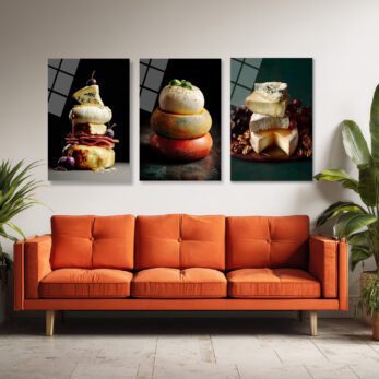 Gourmet Peynir Şöleni Cam Tablo Seti - Mutfak ve Salon Dekorasyonu Üçlü Set - Glazella Gourmet Peynir Şöleni Cam Tablo Seti - Mutfak ve Salon Dekorasyonu Üçlü Set - Glazella