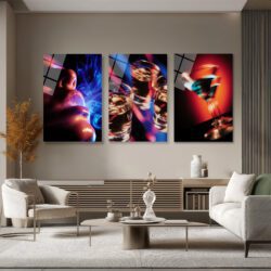 Gece Hayatı Ruhu: Neon Işıklı Kokteyl ve Dudaklar 3'lü Cam Tablo Seti Üçlü Set Duvar Dekoru Gece Hayatı Ruhu: Neon Işıklı Kokteyl ve Dudaklar 3'lü Cam Tablo Seti Üçlü Set