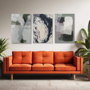 Modern Soyut Üçlü Cam Tablo Seti | Duvar Dekorasyonunda Sanatsal Dokunuş Üçlü Set - Glazella Modern Soyut Üçlü Cam Tablo Seti | Duvar Dekorasyonunda Sanatsal Dokunuş Üçlü Set - Glazella