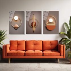 Lüks Geometrik Işıltılar Üçlü Cam Tablo Seti - Modern Soyut Sanat Üçlü Set Duvar Dekoru Lüks Geometrik Işıltılar Üçlü Cam Tablo Seti - Modern Soyut Sanat Üçlü Set