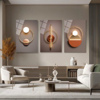 Lüks Geometrik Işıltılar Üçlü Cam Tablo Seti - Modern Soyut Sanat Üçlü Set - Glazella Lüks Geometrik Işıltılar Üçlü Cam Tablo Seti - Modern Soyut Sanat Üçlü Set - Glazella