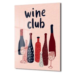 Wine Club Modern Cam Tablo: Keyifli Anların Dekoratif Yansıması Duvar Dekoru Wine Club Modern Cam Tablo: Keyifli Anların Dekoratif Yansıması