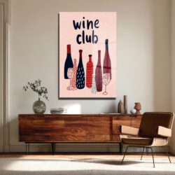 Wine Club Modern Cam Tablo: Keyifli Anların Dekoratif Yansıması Duvar Dekoru Wine Club Modern Cam Tablo: Keyifli Anların Dekoratif Yansıması