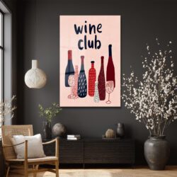 Wine Club Modern Cam Tablo: Keyifli Anların Dekoratif Yansıması Duvar Dekoru Wine Club Modern Cam Tablo: Keyifli Anların Dekoratif Yansıması