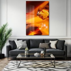Altın Işıltı: Parıltılı Kokteyl Modern Cam Tablo Duvar Dekoru Altın Işıltı: Parıltılı Kokteyl Modern Cam Tablo