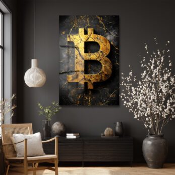 Altın Bitcoin Sembolü: Lüks ve Güçlü Temperli Cam Tablo - Glazella Altın Bitcoin Sembolü: Lüks ve Güçlü Temperli Cam Tablo - Glazella
