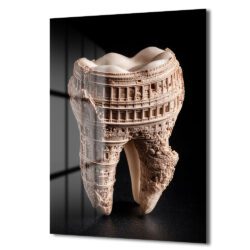 Antik Diş Mimari: Colosseum Detaylı Dekoratif Cam Tablo Duvar Dekoru Antik Diş Mimari: Colosseum Detaylı Dekoratif Cam Tablo
