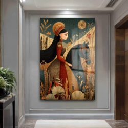 Asil Yolculuk: Oryantal Sanat Temalı Dekoratif Temperli Cam Tablo Duvar Dekoru Asil Yolculuk: Oryantal Sanat Temalı Dekoratif Temperli Cam Tablo