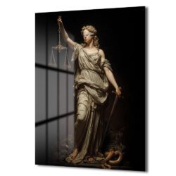 Adalet Tanrıçası Themis: Asil ve Güçlü Temperli Cam Tablo Duvar Dekoru Adalet Tanrıçası Themis: Asil ve Güçlü Temperli Cam Tablo