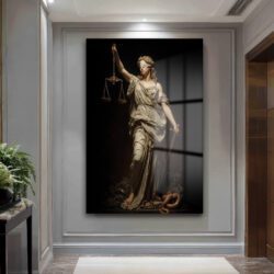 Adalet Tanrıçası Themis: Asil ve Güçlü Temperli Cam Tablo Duvar Dekoru Adalet Tanrıçası Themis: Asil ve Güçlü Temperli Cam Tablo