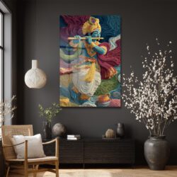 İlahi Melodi: Quilling Sanatı Krishna Dekoratif Cam Tablo Duvar Dekoru İlahi Melodi: Quilling Sanatı Krishna Dekoratif Cam Tablo