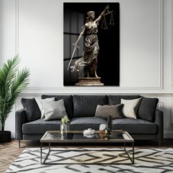 Adalet Tanrıçası Themis: Hukukun ve Dengenin Güçlü Sembolü Cam Tablo Duvar Dekoru Adalet Tanrıçası Themis: Hukukun ve Dengenin Güçlü Sembolü Cam Tablo