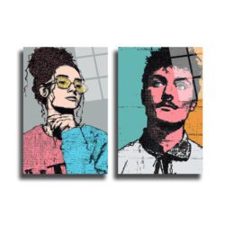 Pop Art Portreler Cam Tablo | Modern Sanat Duvar Dekoru - Glazella Pop Art Portreler Cam Tablo | Modern Sanat Duvar Dekoru - Glazella