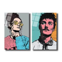 Pop Art Portreler Cam Tablo | Modern Sanat Duvar Dekoru Duvar Dekoru Pop Art Portreler Cam Tablo | Modern Sanat Duvar Dekoru