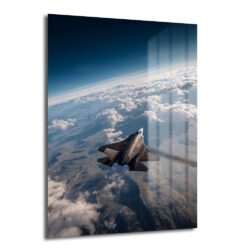 Gökyüzü Fatihi Modern Jet Cam Tablo - Glazella