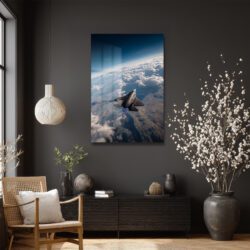 Gökyüzü Fatihi Modern Jet Cam Tablo Duvar Dekoru Gökyüzü Fatihi Modern Jet Cam Tablo