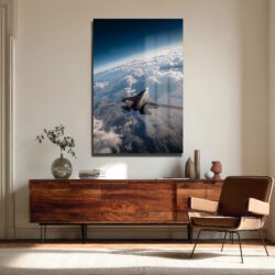 Gökyüzü Fatihi Modern Jet Cam Tablo Duvar Dekoru Gökyüzü Fatihi Modern Jet Cam Tablo