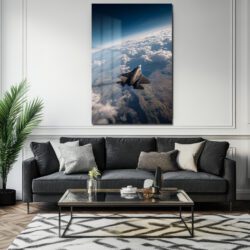 Gökyüzü Fatihi Modern Jet Cam Tablo Duvar Dekoru Gökyüzü Fatihi Modern Jet Cam Tablo