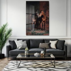 Asil Atlar Cam Tablo - Gizemli Sanat Eseri Duvar Dekoru Asil Atlar Cam Tablo - Gizemli Sanat Eseri