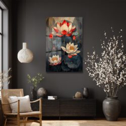 Lotus Zarafeti Cam Tablo: Huzur Veren Modern Sanat Duvar Dekoru Lotus Zarafeti Cam Tablo: Huzur Veren Modern Sanat