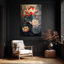 Lotus Zarafeti Cam Tablo: Huzur Veren Modern Sanat Duvar Dekoru Lotus Zarafeti Cam Tablo: Huzur Veren Modern Sanat