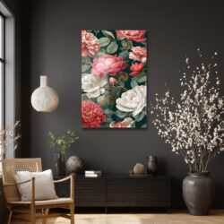 Romantik Çiçek Bahçesi Cam Tablo - Canlı Renklerle Duvar Sanatı Duvar Dekoru Romantik Çiçek Bahçesi Cam Tablo - Canlı Renklerle Duvar Sanatı