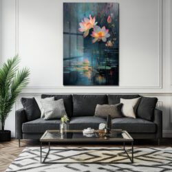 Büyüleyici Lotus Çiçekleri Cam Tablo | Dinginlik ve Zarafet Duvar Dekoru Büyüleyici Lotus Çiçekleri Cam Tablo | Dinginlik ve Zarafet