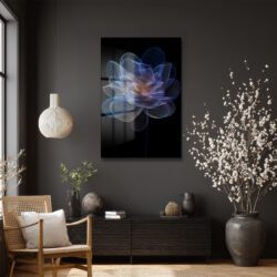 Soyut Işık Çiçeği Modern Cam Tablo Duvar Dekoru Soyut Işık Çiçeği Modern Cam Tablo
