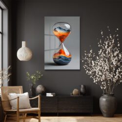 Zamanın Akışı Temalı Sanatsal Cam Tablo | Modern Duvar Dekoru Duvar Dekoru Zamanın Akışı Temalı Sanatsal Cam Tablo | Modern Duvar Dekoru