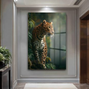 Vahşi Zarafet Leopar Cam Tablo - Glazella Vahşi Zarafet Leopar Cam Tablo - Glazella