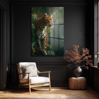 Vahşi Zarafet Leopar Cam Tablo - Glazella Vahşi Zarafet Leopar Cam Tablo - Glazella