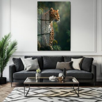 Vahşi Zarafet Leopar Cam Tablo - Glazella Vahşi Zarafet Leopar Cam Tablo - Glazella
