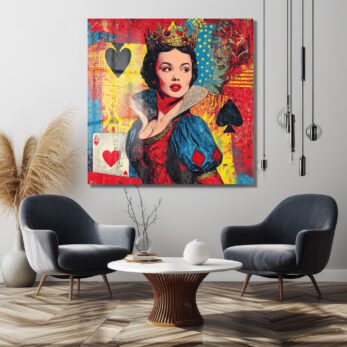 Kraliçe Pop Art Cam Tablo - Duvarlarınızı Sanatla Buluşturun - Glazella Kraliçe Pop Art Cam Tablo - Duvarlarınızı Sanatla Buluşturun - Glazella