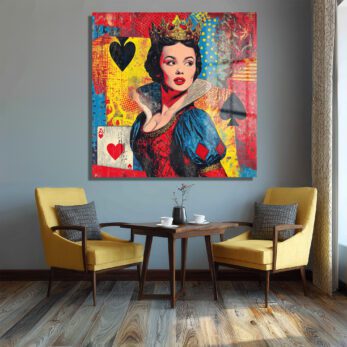Kraliçe Pop Art Cam Tablo - Duvarlarınızı Sanatla Buluşturun - Glazella Kraliçe Pop Art Cam Tablo - Duvarlarınızı Sanatla Buluşturun - Glazella
