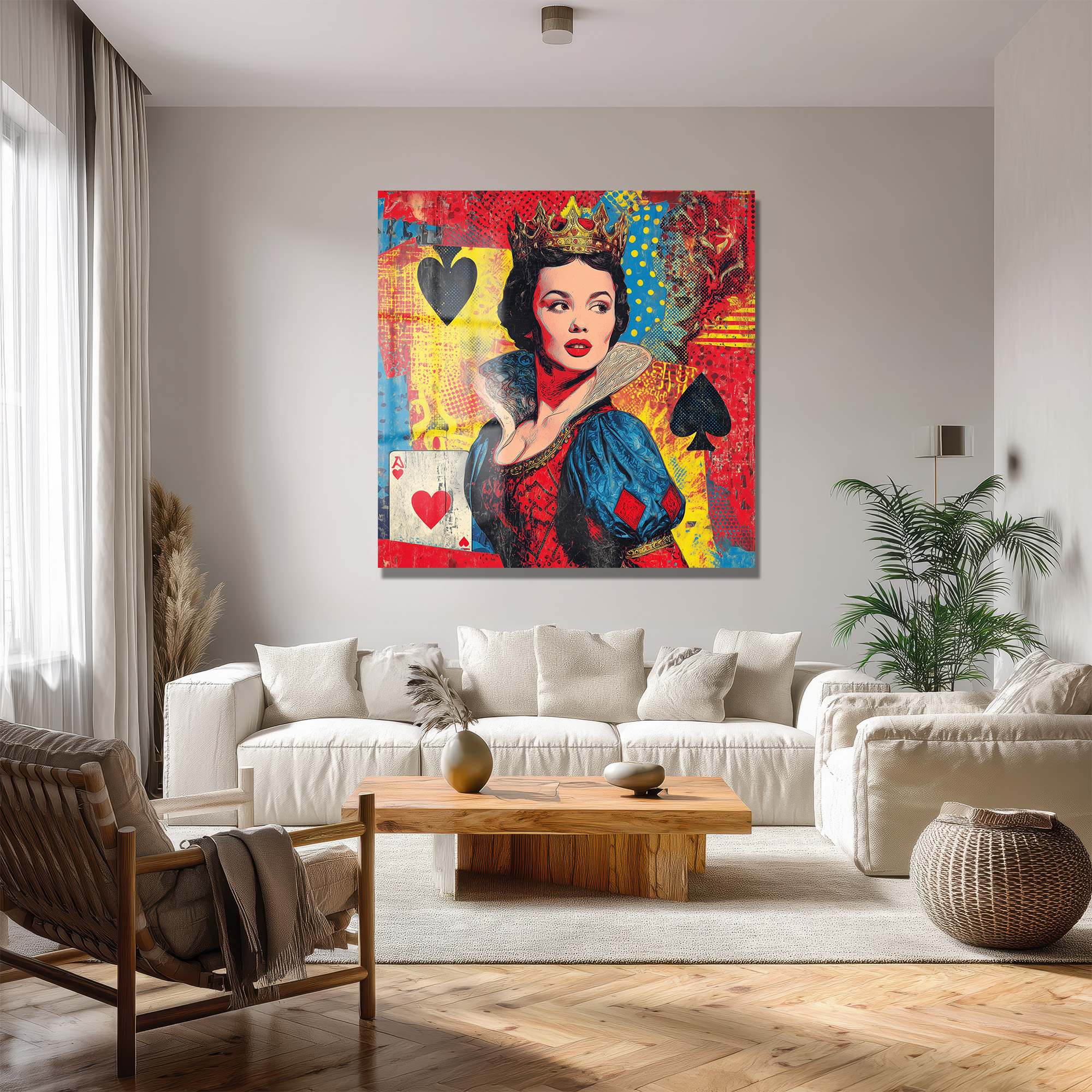 Kraliçe Pop Art Cam Tablo - Duvarlarınızı Sanatla Buluşturun - Glazella Kraliçe Pop Art Cam Tablo - Duvarlarınızı Sanatla Buluşturun - Glazella
