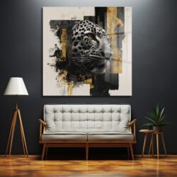 Asil Leopar Soyut Altın Dokunuşlar Cam Tablo - Glazella Özel Koleksiyon - Glazella Asil Leopar Soyut Altın Dokunuşlar Cam Tablo - Glazella Özel Koleksiyon - Glazella