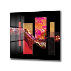 Enerjik Akışkan Sanat Cam Tablo - Modern Duvar Dekoru Duvar Dekoru Enerjik Akışkan Sanat Cam Tablo - Modern Duvar Dekoru