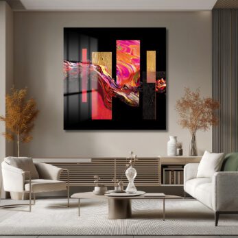 Enerjik Akışkan Sanat Cam Tablo - Modern Duvar Dekoru - Glazella Enerjik Akışkan Sanat Cam Tablo - Modern Duvar Dekoru - Glazella