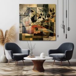 Doğanın Fısıltısı: Modern Sanat Figürlü Estetik Cam Tablo Duvar Dekoru Doğanın Fısıltısı: Modern Sanat Figürlü Estetik Cam Tablo