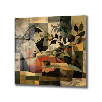 Doğanın Fısıltısı: Modern Sanat Figürlü Estetik Cam Tablo - Glazella Doğanın Fısıltısı: Modern Sanat Figürlü Estetik Cam Tablo - Glazella